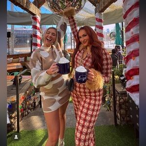 Stylish Patterned Knit Two Piece